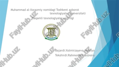 o‘zbekiston respublikasining “suvvasuvdan foydalanish to‘g‘risida”gi qonuni — PPTX