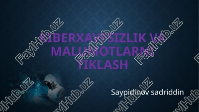 kiberxavfsizlik va malumotlarni tiklash — PPTX