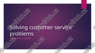 solving customer service problems — PPTX