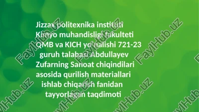 yoqilgʻi — PPTX