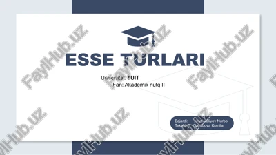 esse turlari — PPTX