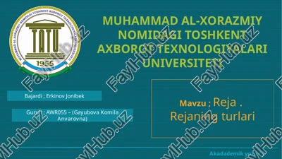 rejaningturlari — PPTX