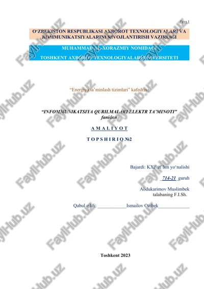 elektr ta’minoti tizimlari — DOCX