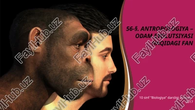 antropologiya – odam evolutsiyasi haqidagi fan — PPTX