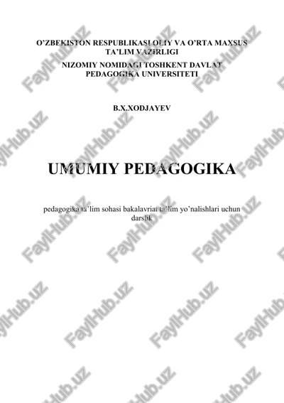 umumiy pedagogika darslik — DOC