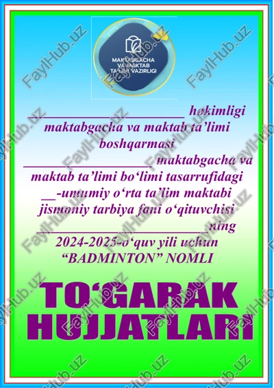 badminton to‘garagi — DOC