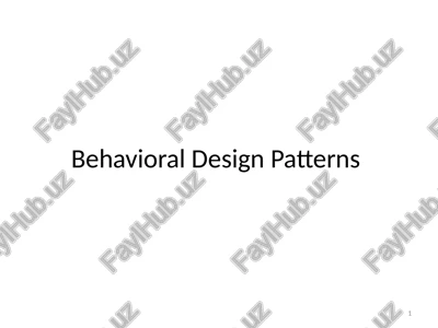 behavioral design patterns — PPTX