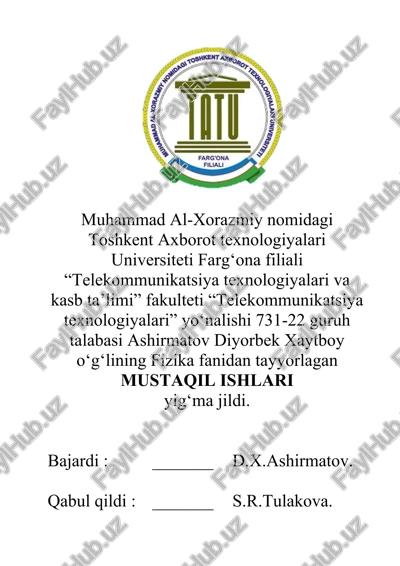 mustaqil ishlari — DOCX