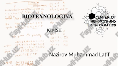 biotexnologiya — PPTX