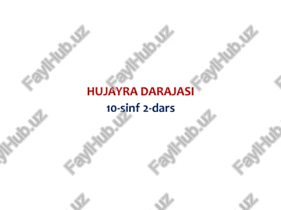 hujayra nazariyasi — PPTX