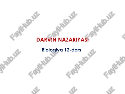 darvin nazariyasi — PPTX