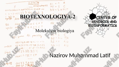 biotexnologiya-2 — PPTX