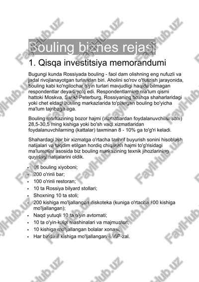 bouling markazi — DOCX