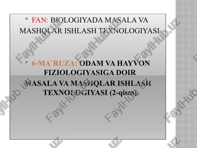 biologiyada masala va mashqlar ishlash texnologiyasi — PPTX