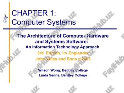 the architecture of computer hardware and systems software:an information technology approach — PPT