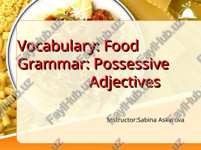 possessive adjectives — PPT