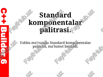 standard komponentalar palitrasi — PPTX