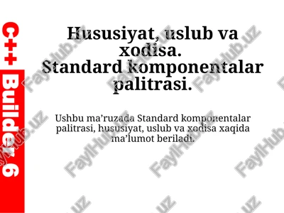 standardkomponentalarpalitrasi — PPTX