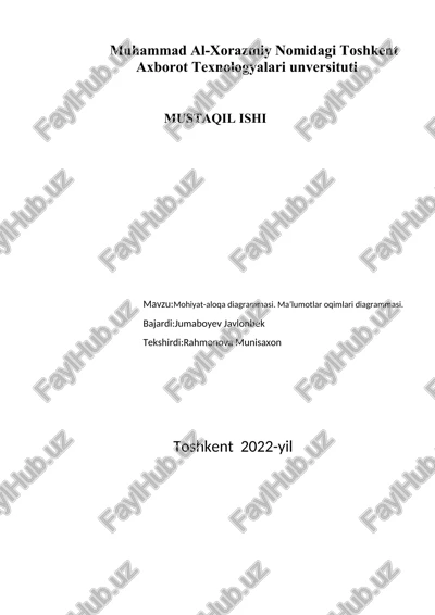 mohiyat-aloqa diagrammasi. ma'lumotlar oqimlari diagrammasi — DOCX