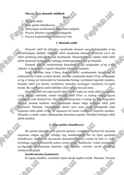 asos dinamik tahlillash — DOCX