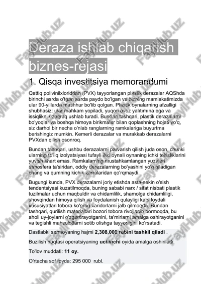 plastik derazalar — DOCX