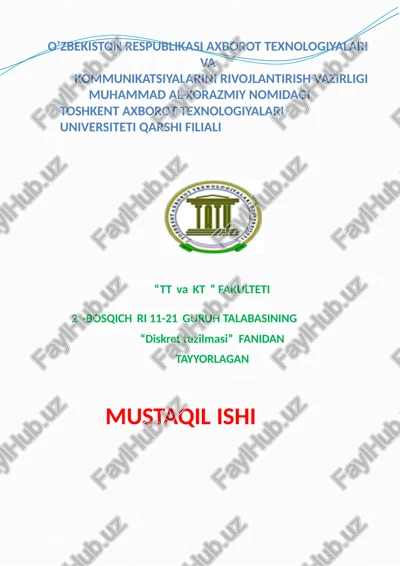 diskrett uzilmasi — PPTX