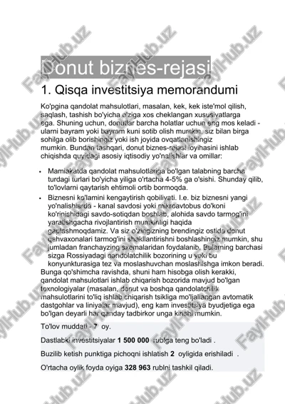 donut biznes-rejasi — DOCX