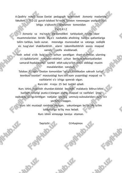 yengil atletikadan sakrash turlari texnikasi asoslari — DOCX