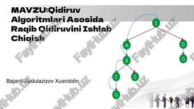 qidiruv algoritmlari asosida raqib qidiruvini ishlab chiqish — PPTX