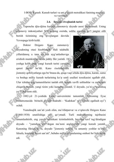dzyudo rivojlanish tarixi — DOCX