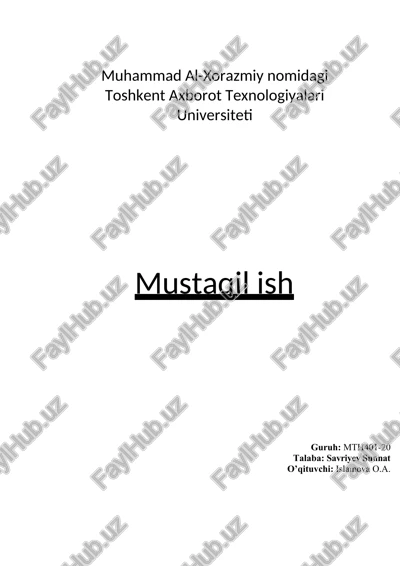 tovar, mahsulot va xizmatlarga bo’lgan talab funksiyasini qurish — DOC