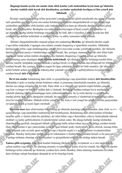 qo‘shimcha darslar — DOCX