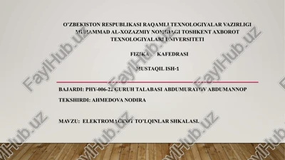 elektromaginitto’lqinlarshkalasi — PPTX