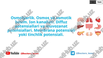 osmolyarlik va osmos — PPTX