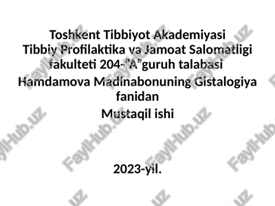 provizorlik a'zolari haqida umumiy tushunchalar — PPTX