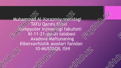 linux operatsion tizimi — PPTX
