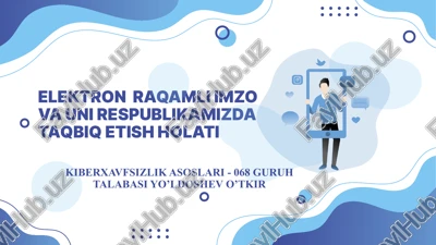 elektronraqamli imzo — PPTX