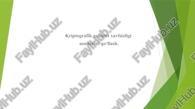 kriptografik axborotxavfsizligi — PPTX