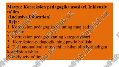 korreksionpedagogikaasoslari — PPTX