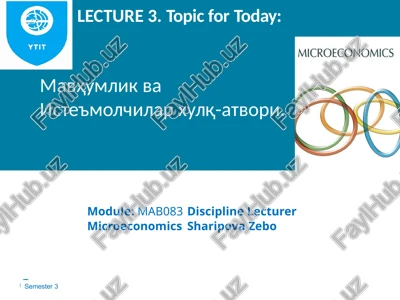 iste`molchilar xulqatvoriy okit anlovi — PPTX