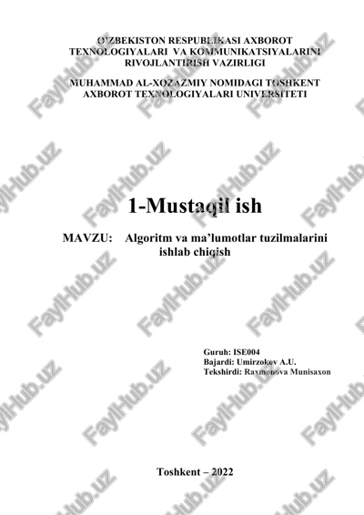 algoritm va ma’lumotlar tuzilmalarini ishlab chiqish — DOCX