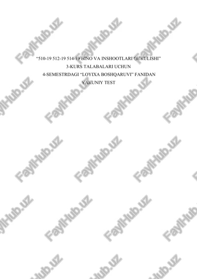 loyixa boshqaruvi — DOCX