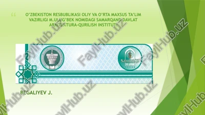 m.ulug’beknomidagi samarqand davlat arxitektura-qurilishinstituti — PPTX