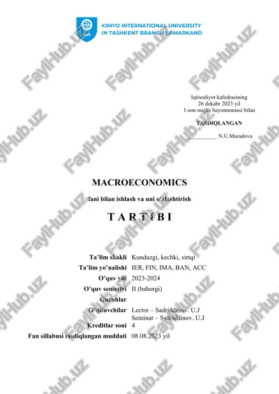 makroiqtisodiyot kursi — DOCX