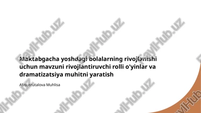 rivojlanish uchun rolli o'yinlar — PPTX