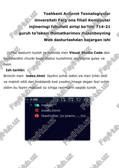 web dasturlash — DOCX