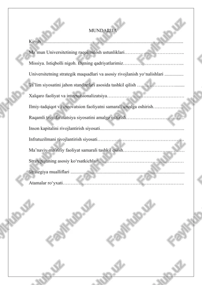 ma’mun universiteti strategiyasi — DOCX
