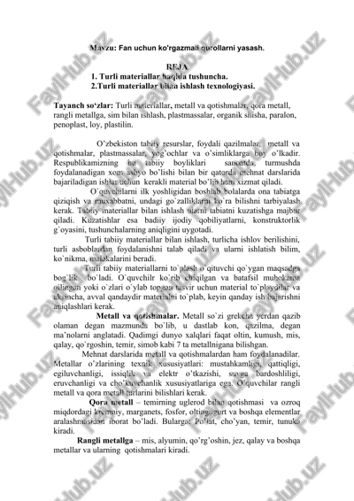 turli materiallar bilan ishlash — DOCX