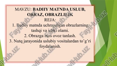 adabiyotning asosiy maqsadi — PPTX