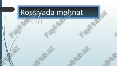 rossiya damehnat bozori — PPTX